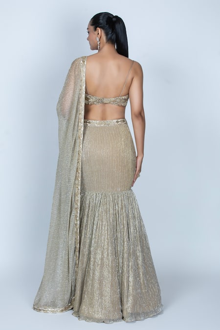 Oru Pret Embroidered Waist Mermaid Lehenga Blouse Set 