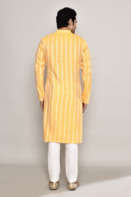 Arihant Rai Sinha Floral Stripe Pattern Kurta 