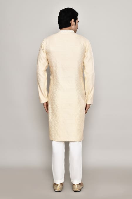 Arihant Rai Sinha Vintage Crest Banaras Dobby Embroidered Kurta 