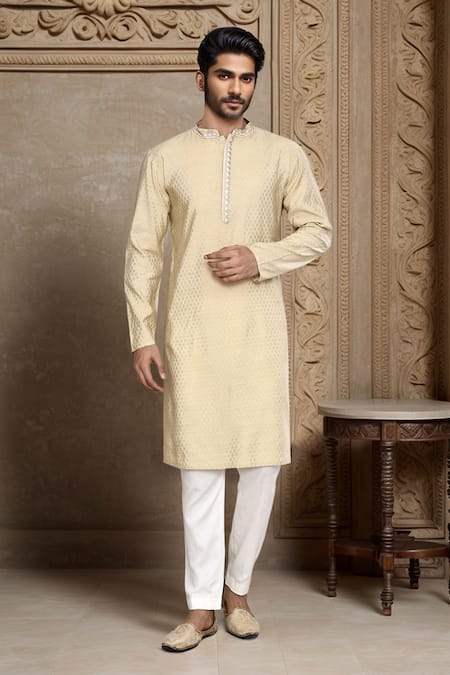 Arihant Rai Sinha Bloom Sitara Banaras Dobby Embroidered Kurta 