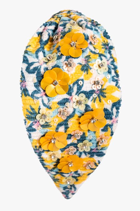 Moyolu Floral Sequin Embroidered Headband 
