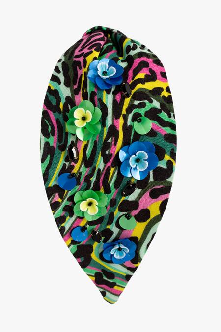 Moyolu Multi Color Floral Embroidered Headband 