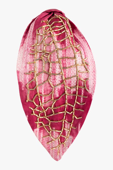 Moyolu Shibori Pattern Embroidered Headband 