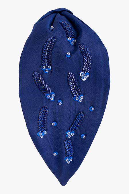 Moyolu Blue Embroidered Headband 