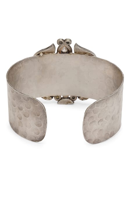 Buy Curio Cottage Silver Plated Stones Gypsy Multi Cuff Online at Aza Fashions Buy_Curio Cottage_Silver Plated Stones Gypsy Multi Cuff_Online_at_Aza_Fashions