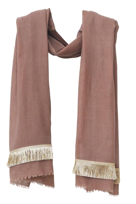 Pashma Silk Cashmere Embroidered Scarf 