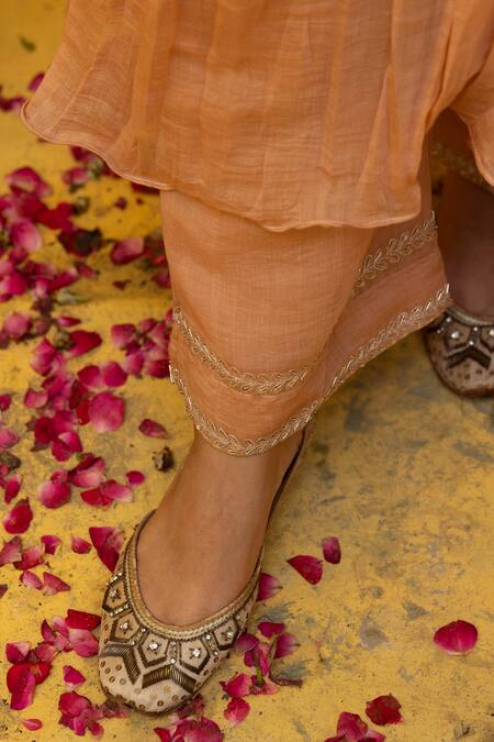 Buy Mithi Supari Pink Chanderi Embroidery, Sequins, Gota Patti, Zari Shaila Zardozi Kurta Set Online at Aza Fashions Buy_Mithi Supari_Pink Chanderi Embroidery, Sequins, Gota Patti, Zari Shaila Zardozi Kurta Set _Online_at_Aza_Fashions