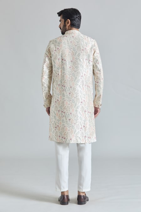 Arihant Rai Sinha Gardenia Embroidered Sherwani With Polo Pant 
