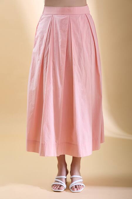 Naintara Bajaj Peach Cotton Beads, Cut Work V-neck Floral Embroidered Waistcoat With Skirt at Aza Fashions Naintara Bajaj_Peach Cotton Beads, Cut Work V-neck Floral Embroidered Waistcoat With Skirt _at_Aza_Fashions