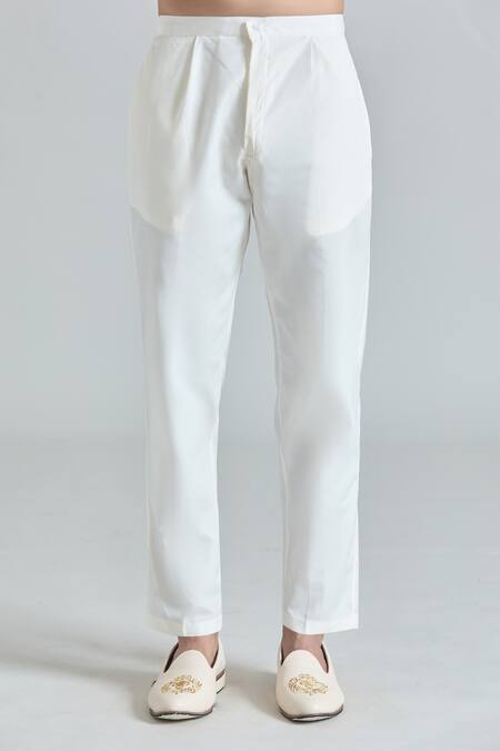 Shop Arihant Rai Sinha Cream Silk, Rayon, Cotton, Satin Embroidery, Gardenia Sherwani With Polo Pant Shop_Arihant Rai Sinha_Cream Silk, Rayon, Cotton, Satin Embroidery, Gardenia Sherwani With Polo Pant