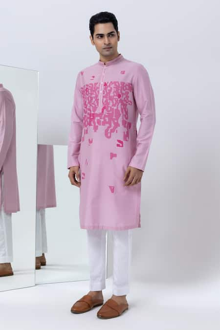 Kaha Mosaic Thread Embroidered Kurta With Pant 