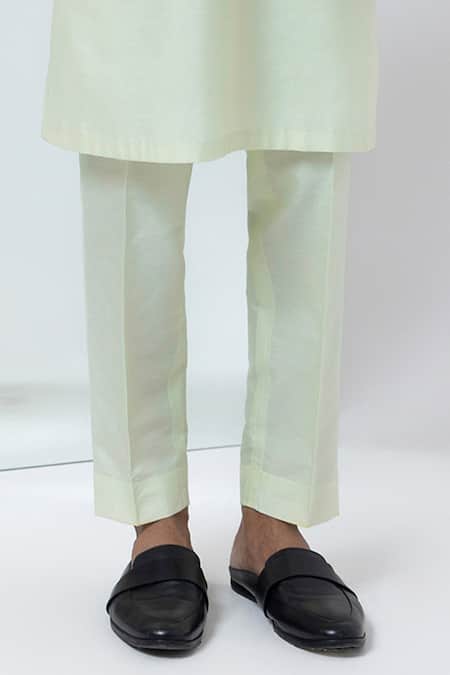 Buy Kaha Green Cotton Silk Embroidery Geometric Applique Nehru Jacket Set Online at Aza Fashions Buy_Kaha_Green Cotton Silk Embroidery Geometric Applique Nehru Jacket Set_Online_at_Aza_Fashions