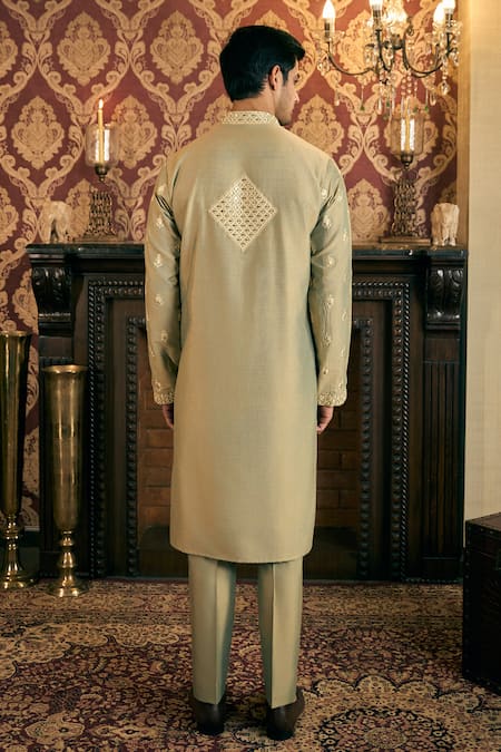 Tajiri Rivaaz Mirror Embroidered Kurta With Pant 