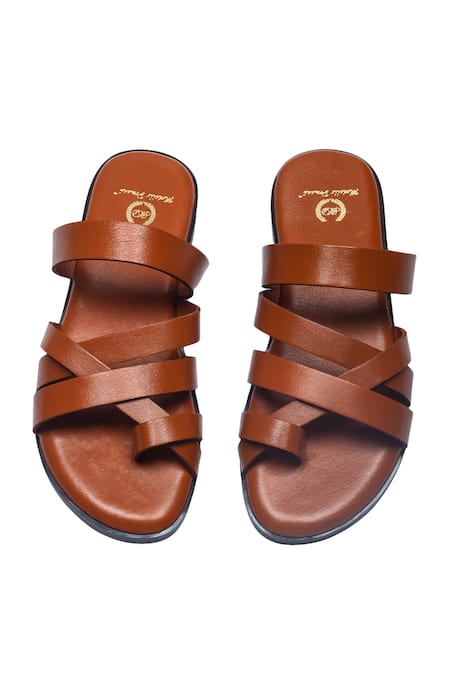 Buy Domani Brown Criss Cross Plain Gladiator Sandals Online at Aza Fashions Buy_Domani_Brown Criss Cross Plain Gladiator Sandals _Online_at_Aza_Fashions