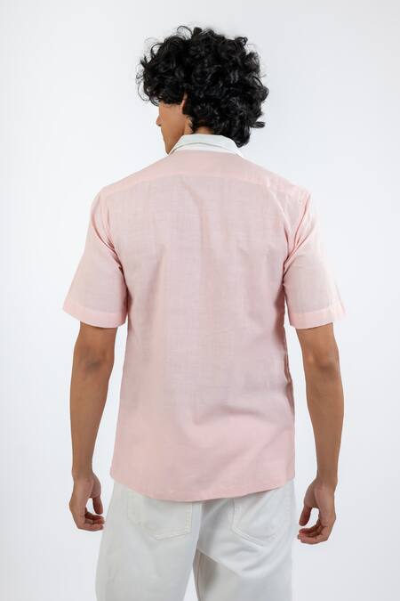 Vaani Beswal White 135 Quality Color Block Harin Camp Collar Shirt Online at Aza Fashions Vaani Beswal_White 135 Quality Color Block Harin Camp Collar Shirt _Online_at_Aza_Fashions