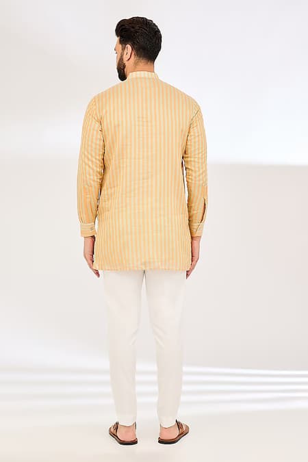 Vaani Beswal Stripe Pattern Buttoned Placket Kurta 