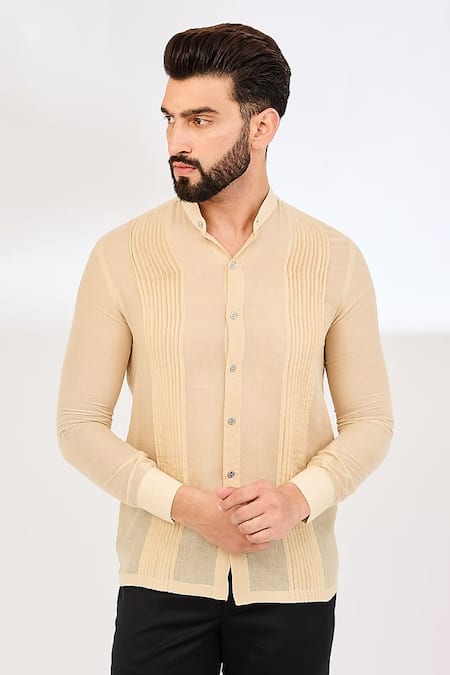 Vaani Beswal Pleated Button Down Shirt 