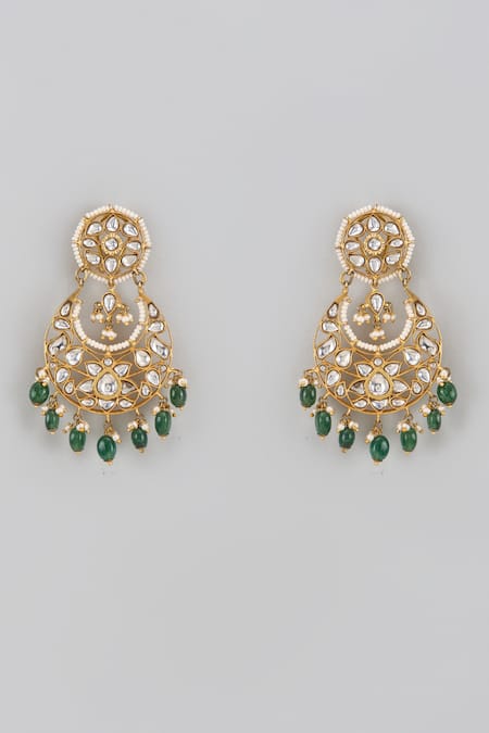 Karisa Designs Padma Kundan Embellished Chandbalis 