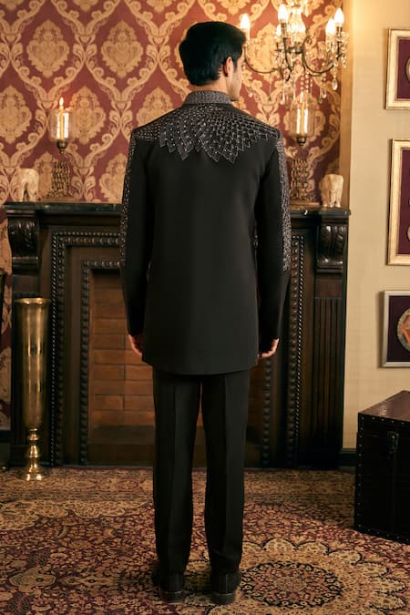 Tajiri Noirash Embroidered Bandhgala With Pant 