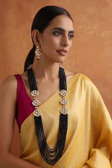 SWABHIMANN Beaded Layered Necklace Set 