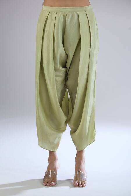 Shop Debyani + CO Ivory Cotton, Chiffon Embroidery Round Neck Floral Kurta Dhoti Pant Set Online at Aza Fashions Shop_Debyani + CO_Ivory Cotton, Chiffon Embroidery Round Neck Floral Kurta Dhoti Pant Set _Online_at_Aza_Fashions