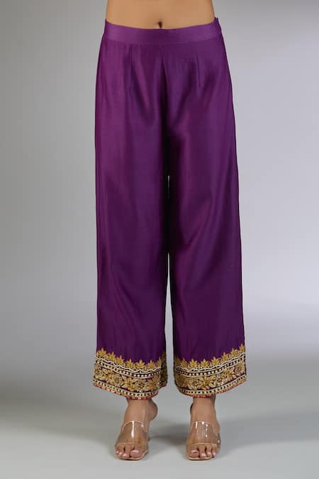 Shop Sheetal Batra Purple Cotton, Chiffon Beads, Sequins, Embroidery Floral Gota Patti Kurta Set Online at Aza Fashions Shop_Sheetal Batra_Purple Cotton, Chiffon Beads, Sequins, Embroidery Floral Gota Patti Kurta Set _Online_at_Aza_Fashions