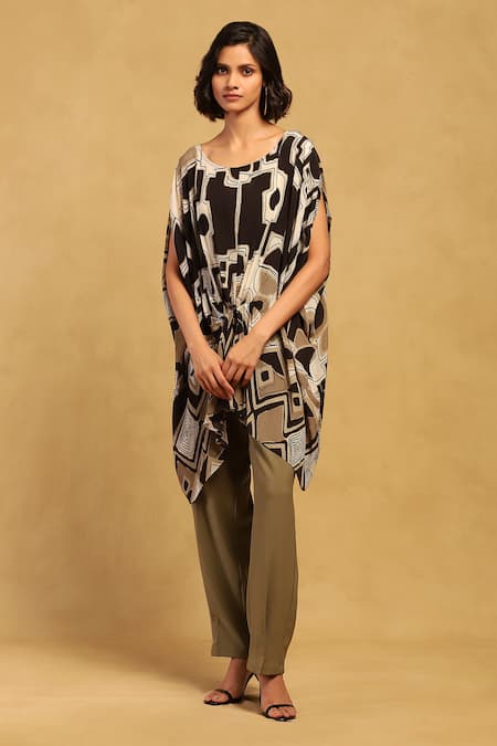 Ritu Kumar Meraki Print Asymmetric Top 