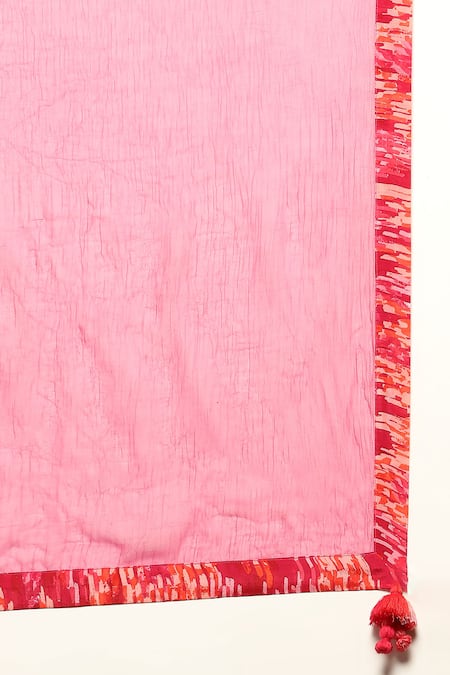 Buy Ritu Kumar Pink Viscose, Chiffon, Lycra Embroidery Niagra Abstract Print Layered Kurta Set Buy_Ritu Kumar_Pink Viscose, Chiffon, Lycra Embroidery Niagra Abstract Print Layered Kurta Set