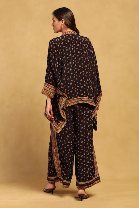 Ritu Kumar Gopuram Aztec Bloom Motif Print Shirt With Pant 