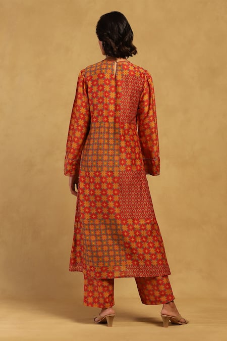 Ritu Kumar Phulkari Print Kurta Set 