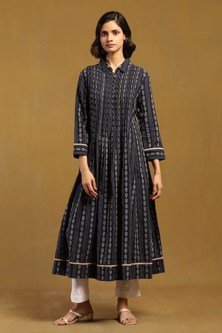 Ritu Kumar Nirvi Cotton Yarn Dyed Kurta 