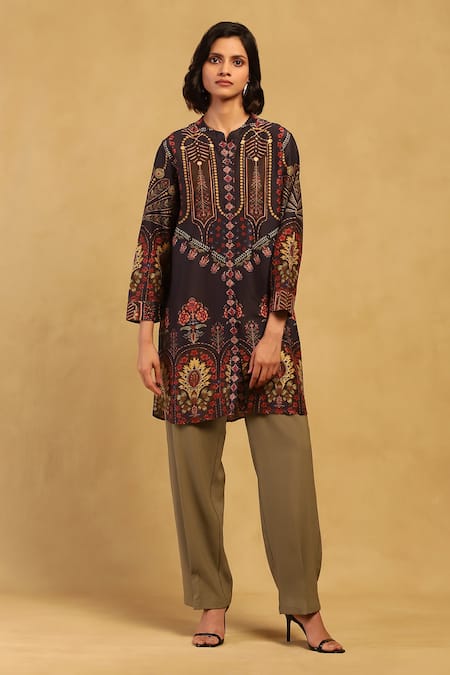 Ritu Kumar Kiraj Cotton Voile Asymmetric Kurta 