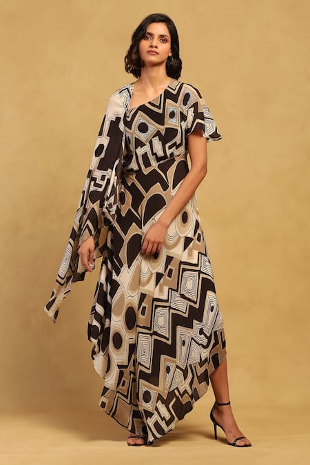 Ritu Kumar Meraki Kimono Sleeves Dress 