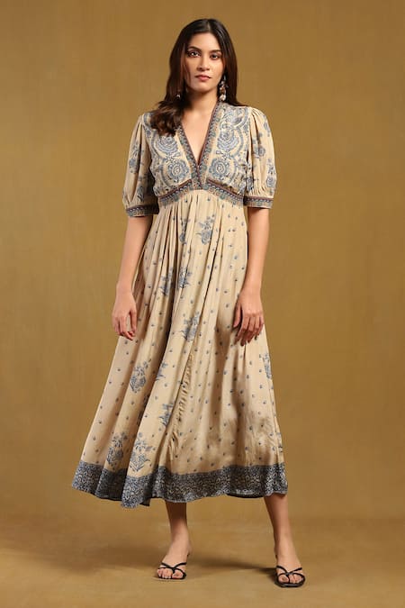 Ritu Kumar Sulawasi Printed Maxi Dress 