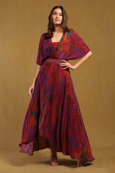 Ritu Kumar Dewey Asymmetric Printed Dress 