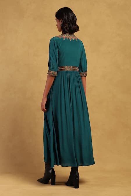 Ritu Kumar Prishan Embroidered Yoke Dress 