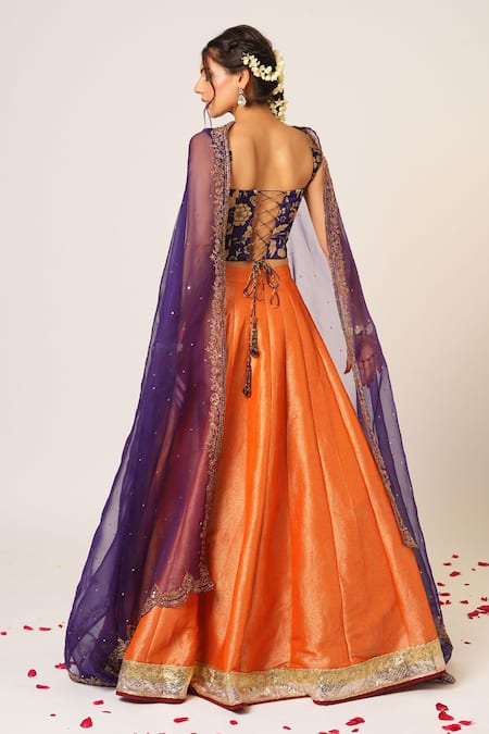 Aayushi Maniar Floral Banarasi Kalidar Lehenga Set 