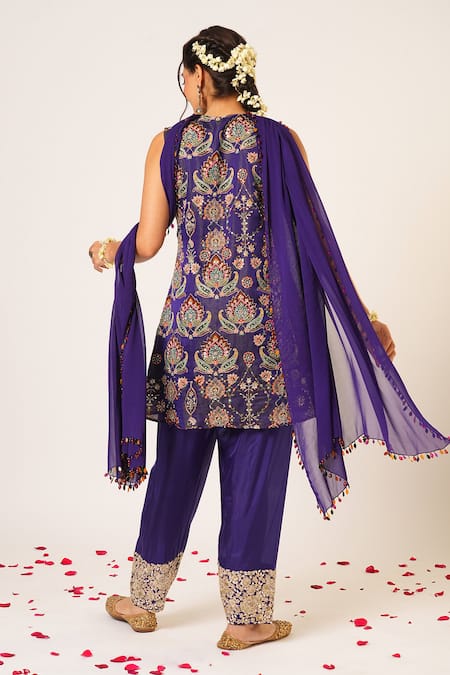 Aayushi Maniar Mayuri Patchwork Embroidered Kurta & Pant Set 