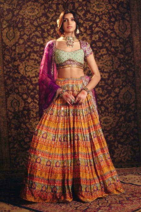 Aayushi Maniar Shakuntala Crystals Embroidered Lehenga Set 