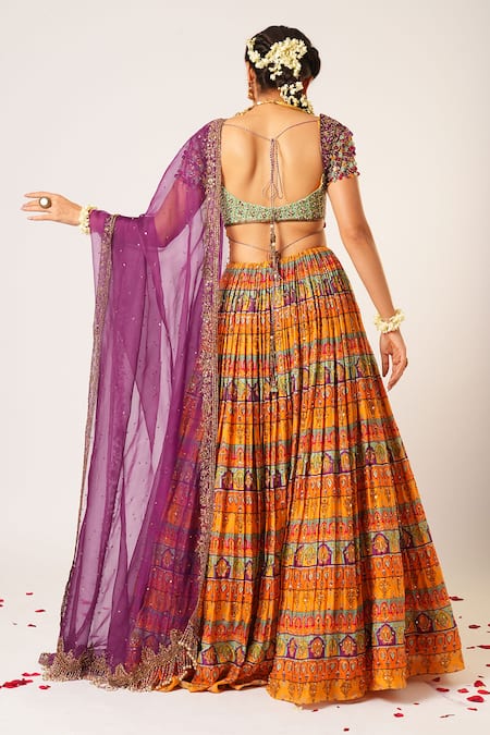 Aayushi Maniar Shakuntala Crystals Embroidered Lehenga Set 