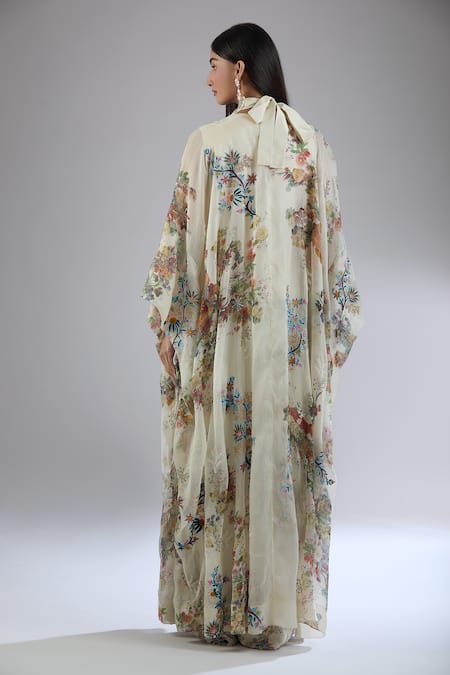 Anamika Khanna Floral Print Cape & Pant Set 