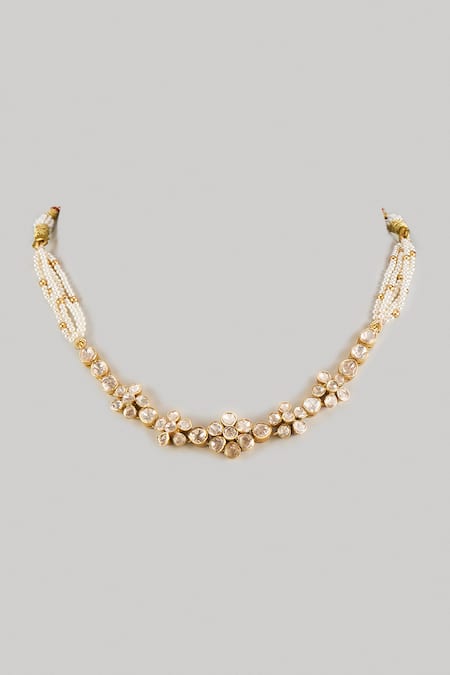 Karisa Designs Moissanite Polki Embellished Choker 