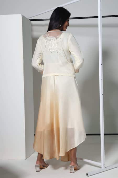 Sunita Nagi Ombre Asymmetric Dress With Jacket 