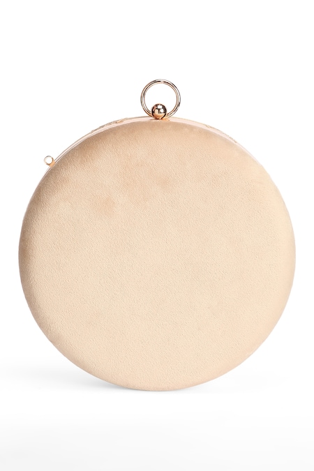 Richa Gupta Applique Embroidered Round Clutch 