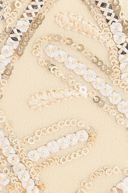 Buy_Richa Gupta_Gold Sequins Abstract Embroidered Clutch _Online_at_Aza_Fashions