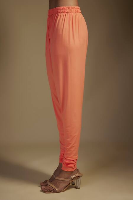 Shop Nadima Saqib Peach Georgette, Lycra Sequins, Applique V-neck Floral Angrakha Anarkali Set Online at Aza Fashions Shop_Nadima Saqib_Peach Georgette, Lycra Sequins, Applique V-neck Floral Angrakha Anarkali Set _Online_at_Aza_Fashions