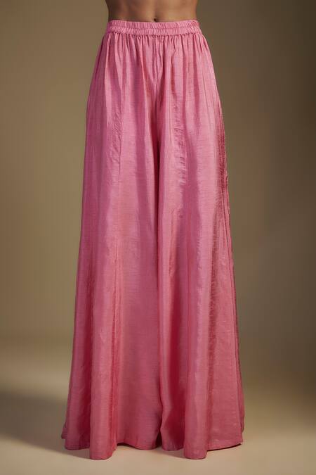 Buy Nadima Saqib Pink Organza, Tissue, Georgette Applique, Sequins, Placement Kurta Sharara Set Online at Aza Fashions Buy_Nadima Saqib_Pink Organza, Tissue, Georgette Applique, Sequins, Placement Kurta Sharara Set _Online_at_Aza_Fashions