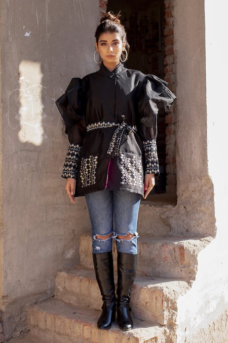 The Home Affair Hand Block Print Jacket 