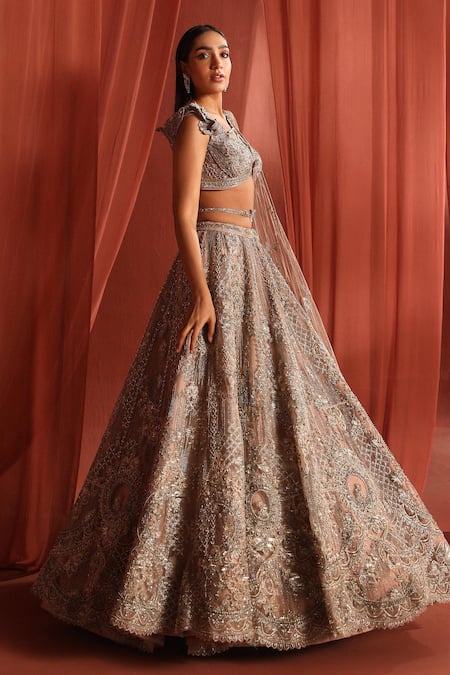 Buy Adaara Couture Silver Net, Silk Stones, Embroidery, Zari Flair Bloom Jaal Lehenga Set Online at Aza Fashions Buy_Adaara Couture_Silver Net, Silk Stones, Embroidery, Zari Flair Bloom Jaal Lehenga Set _Online_at_Aza_Fashions