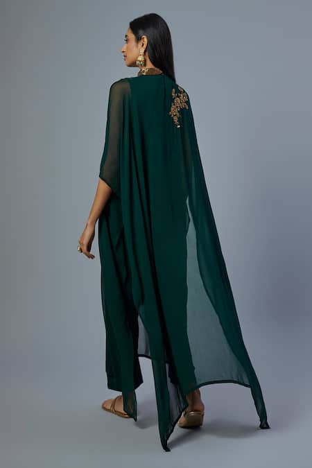 Studio A Nalki Flora Embroidered Kaftan & Pant Set 